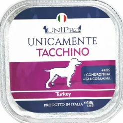Unipro Unicamente Tacchino Cibo Umido Per Cani Adulti Vaschetta 150g
