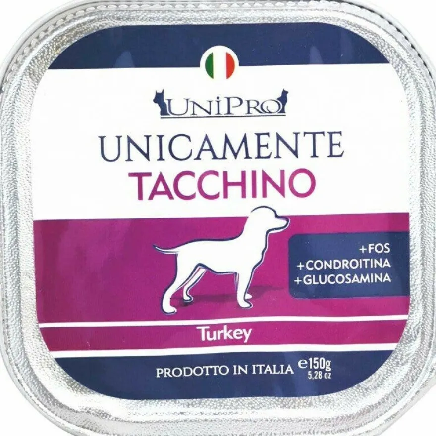 Unipro Unicamente Tacchino Cibo Umido Per Cani Adulti Vaschetta 150g