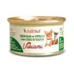 Unipro Viziami Cibo Umido Quaglia Vitello E Olio D'Oliva Per Cani Taglia Piccolissima Barattolo 85g
