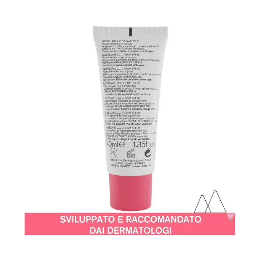 Uriage Roseliane CC Cream Antirossori SPF30 Tinta Media 40ml