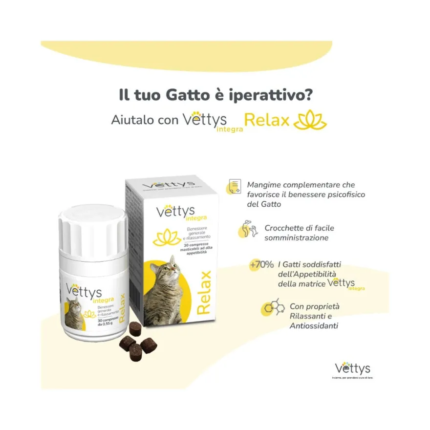 Vettys Integra Relax Per Gatti 30 Compresse