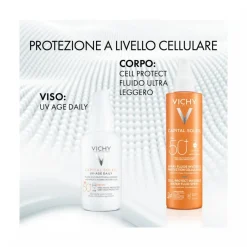 Vichy Capital Soleil Cell Protect Fluido Ultra Leggero Spray Protezione Alta SPF50 200ml