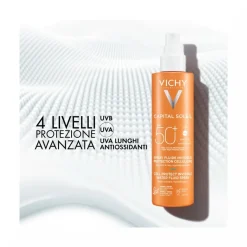 Vichy Capital Soleil Cell Protect Fluido Ultra Leggero Spray Protezione Alta SPF50 200ml