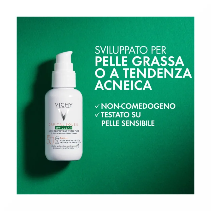 Vichy Capital Soleil UV-Clear Fluido Anti-Imperfezioni SPF50+
