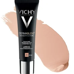 Vichy Dermablend 3D Fondotinta Coprente Per Pelle Grassa Con Imperfezioni Tonalità 30 30ml