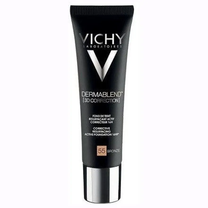 Vichy Dermablend 3D Fondotinta Coprente Per Pelle Grassa Con Imperfezioni Tonalità 55 30ml