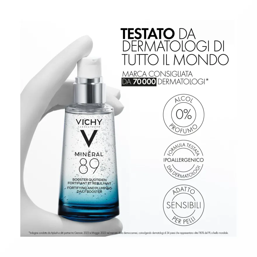 Vichy Mineral 89 Booster Quotidiano Fortificante E Rimpolpante Con Acido Ialuronico 75 ml