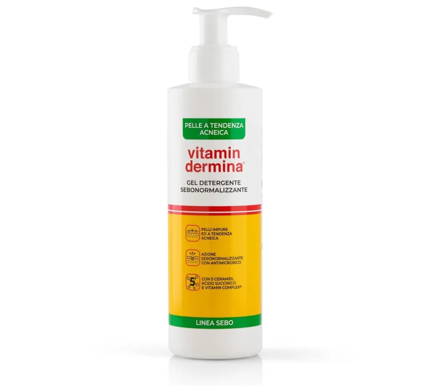 Vitamindermina Sebo Gel Detergente Sebonormalizzante 240ml