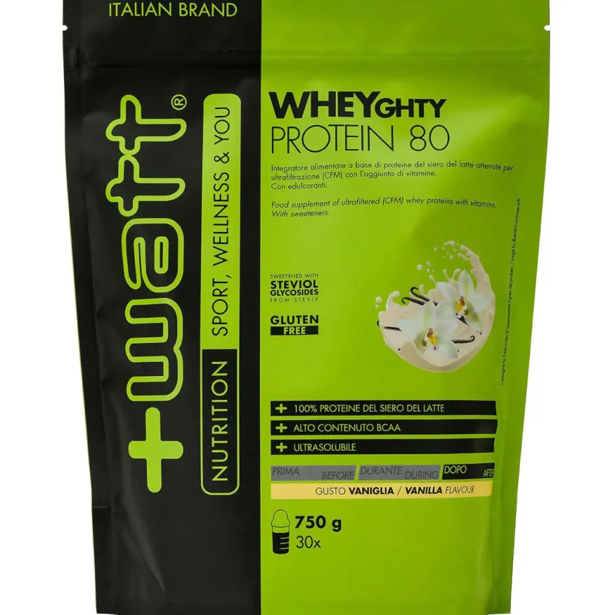 +Watt Wheyghty Protein 80 Doypack Gusto Vaniglia 750g