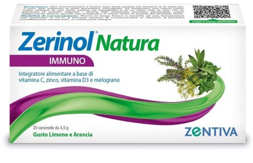 Zerinol Natura Immuno 20 Caramelle