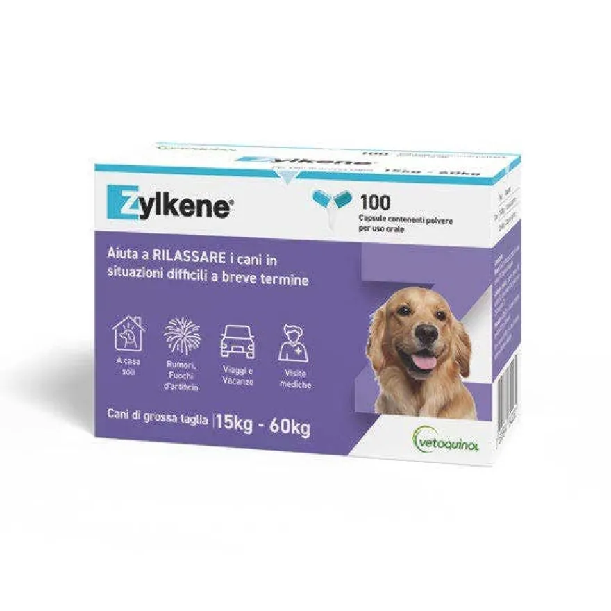 Zylkene Mangime Complementare Per Cani Taglia Grossa 15-60 Kg 100 Capsule